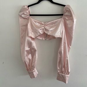 Baby Pink Satin Top